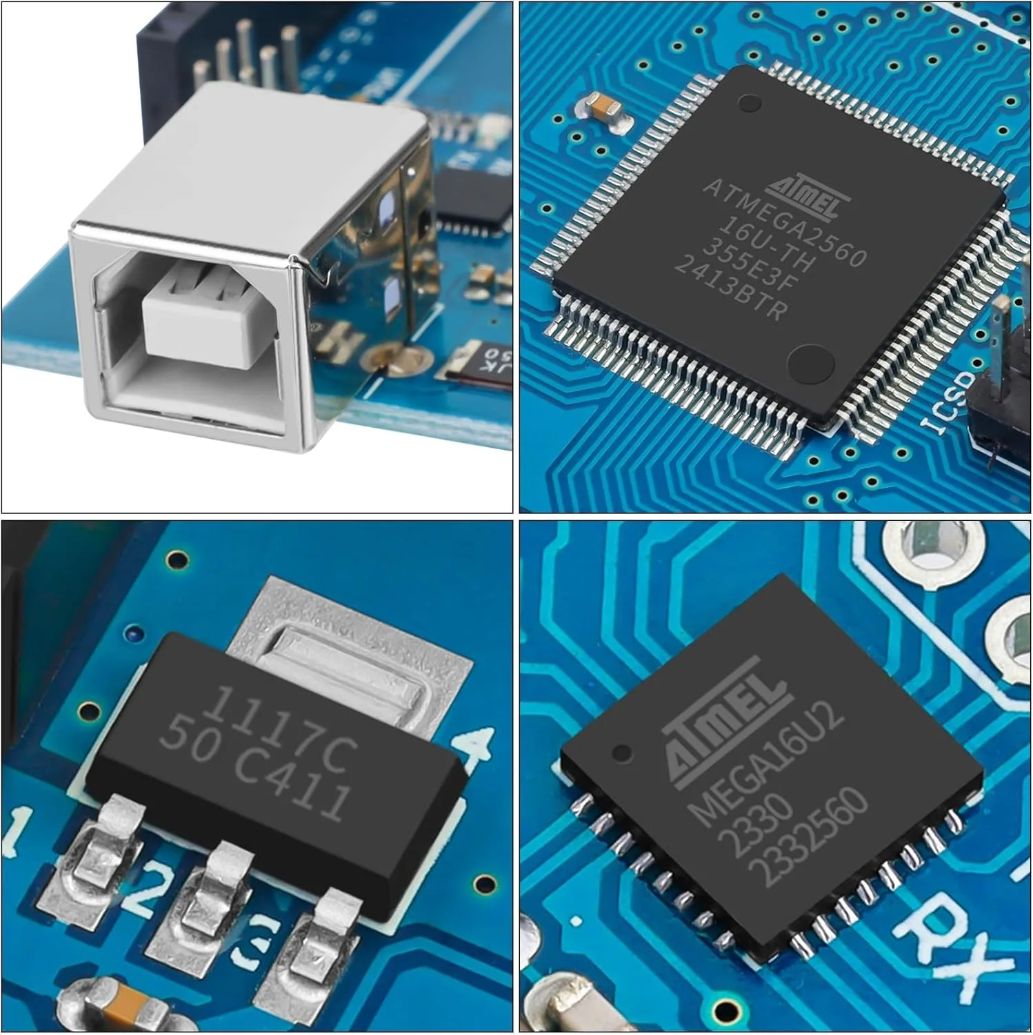 MEGA2560 R3 (ATmega2560 – 16AU CH340G) AVR USB-Entwicklungsplatine – für Arduino-Erweiterung, DIY-Kit