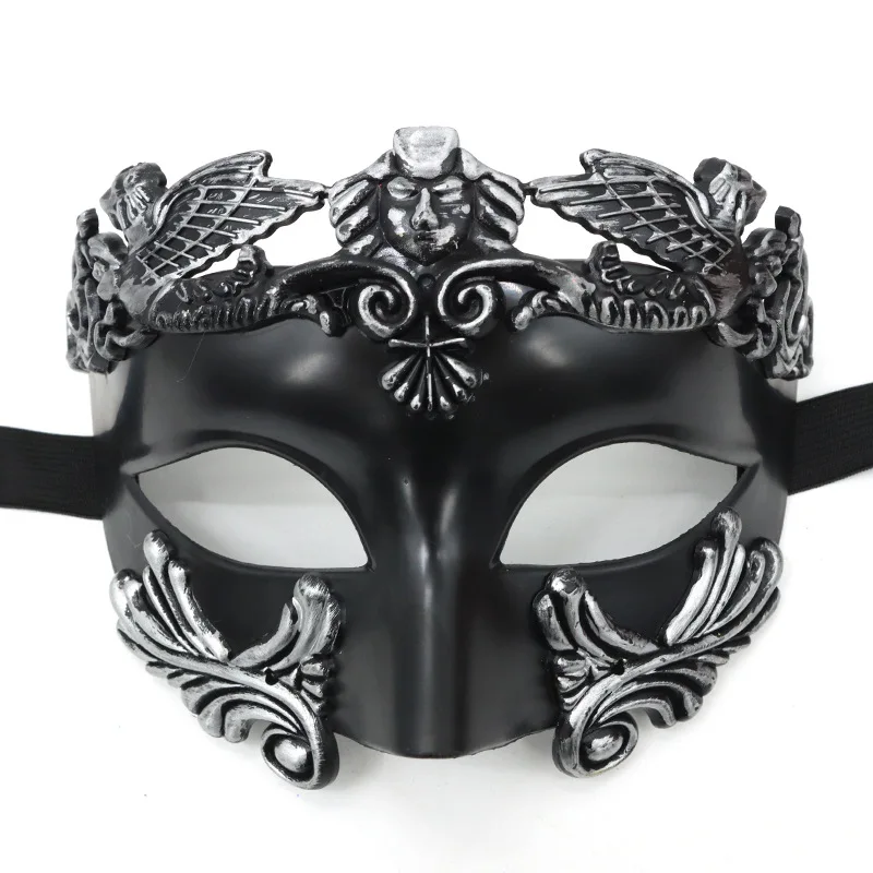 "Halloween Venetian Mask - Ancient Greek Roman Egyptian Masquerade Mask for Men, Warrior Party Costume Accessory"
