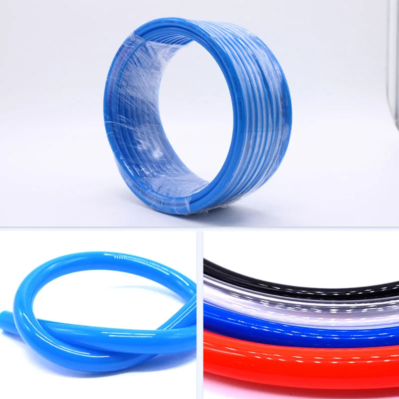 1เมตร Pu สายยางพลาสติกท่อหลอดแก๊ส Polyurethane ท่อสำหรับคอมเพรสเซอร์4สี