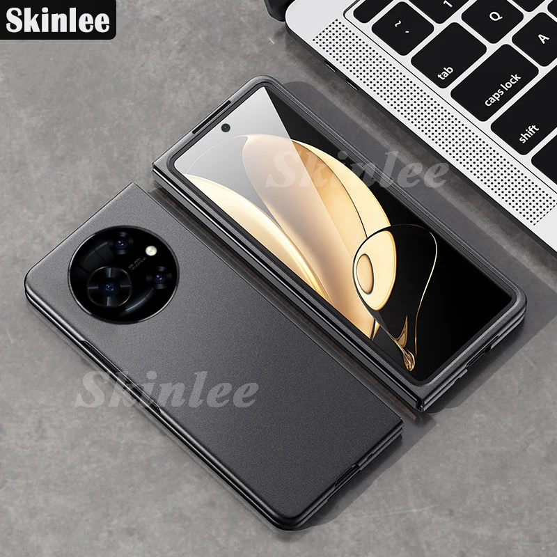 

Skinlee For Tecno Phantom V Fold Case Solid Color Frosted Texture Silicone Shell For Tecno Phantom V Fold Anti-Slip Back Cover