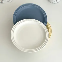 French Matte Steak Plate Home Pasta Dishes Breakfast Fruit Salad Bread Tray Cake Dessert Platter Kitchen Tableware