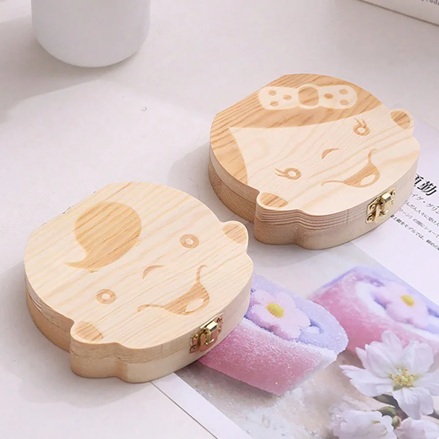 

Милая деревянная коробочка для хранения детских зубов, органайзер для зубов, коллекция сувениров для малышей, подарки и памятные вещи для мальчиков и девочек