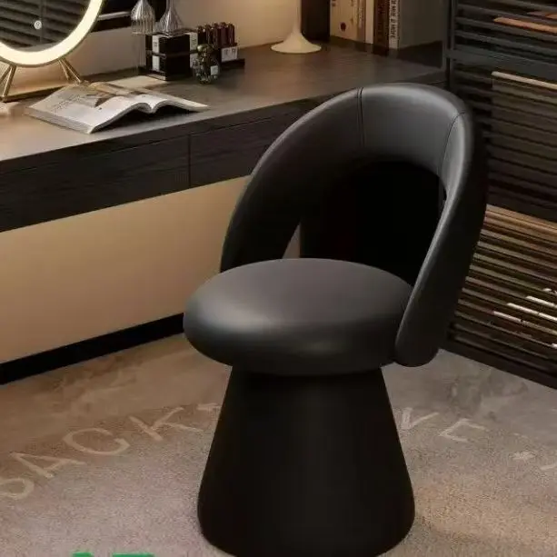 Custom Internet-Famous Cream Style Dressing Chair, Minimalist Special-Shaped Backrest Stool For Ladies Home Vanity Table