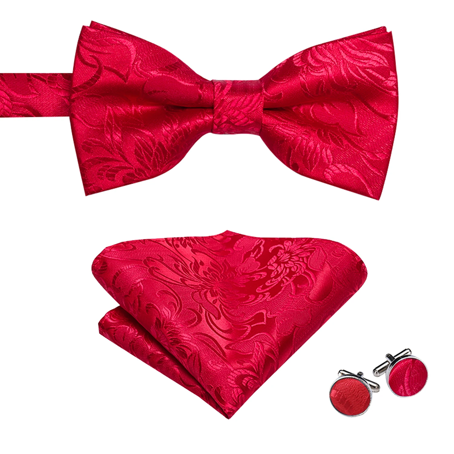 Dropshipping Jacquard Silk Mens Braces Bowtie Hanky Cufflinks Set Adjustable Suspender Bow Wholesale for Male Wedding Business
