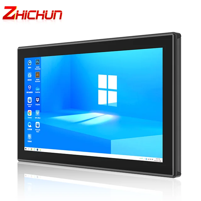Open Frame And Rugged 1920*1080 FHD 21.5 Inches Capacitive Touch Screen All-in-One Lcd Panel PC With Intel Core I3 I5 I7 Wins10