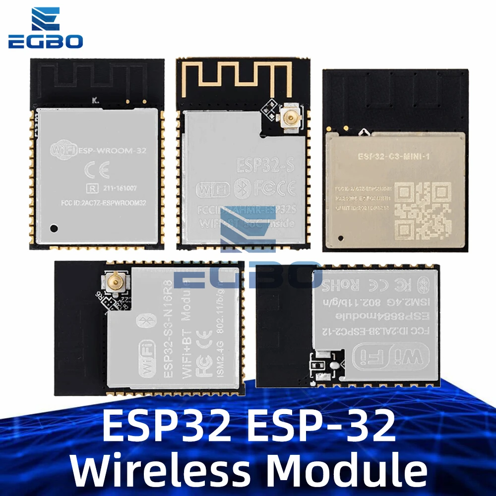 ESP32 ESP-32 Wireless Module ESP32-S ESP-WROOM-32 ESP-32S   ESP32-C2 ESPC2-12  ESP32-S3-N16R8 Dual-core WiFi& Bluetooth-compatib