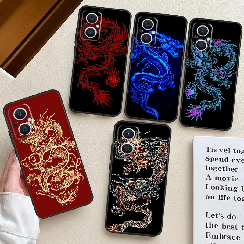 Chinese Dragon Case For OPPO Reno 7 Lite 8 4 5 6 10 2Z 4Z 5Z 8T OPPO Find X5 X6 Pro X2 X3 Lite Neo Cover