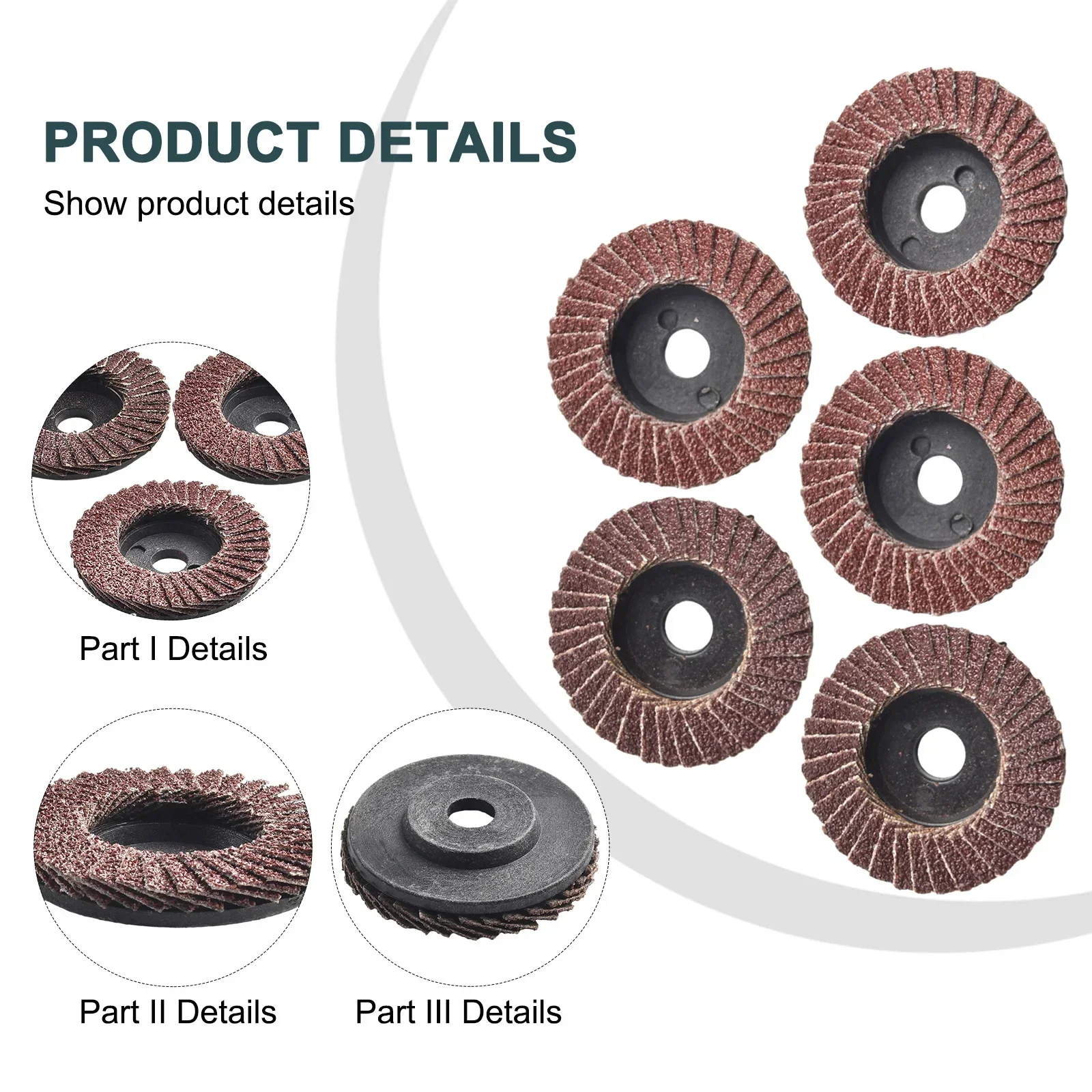 5 шт. лепестковые диски 2 дюйма 50 мм шлифовальные диски колесо 80 зернистость полировальный круг диск шлифовальные круги лезвия для угловой шлифовальной машины
