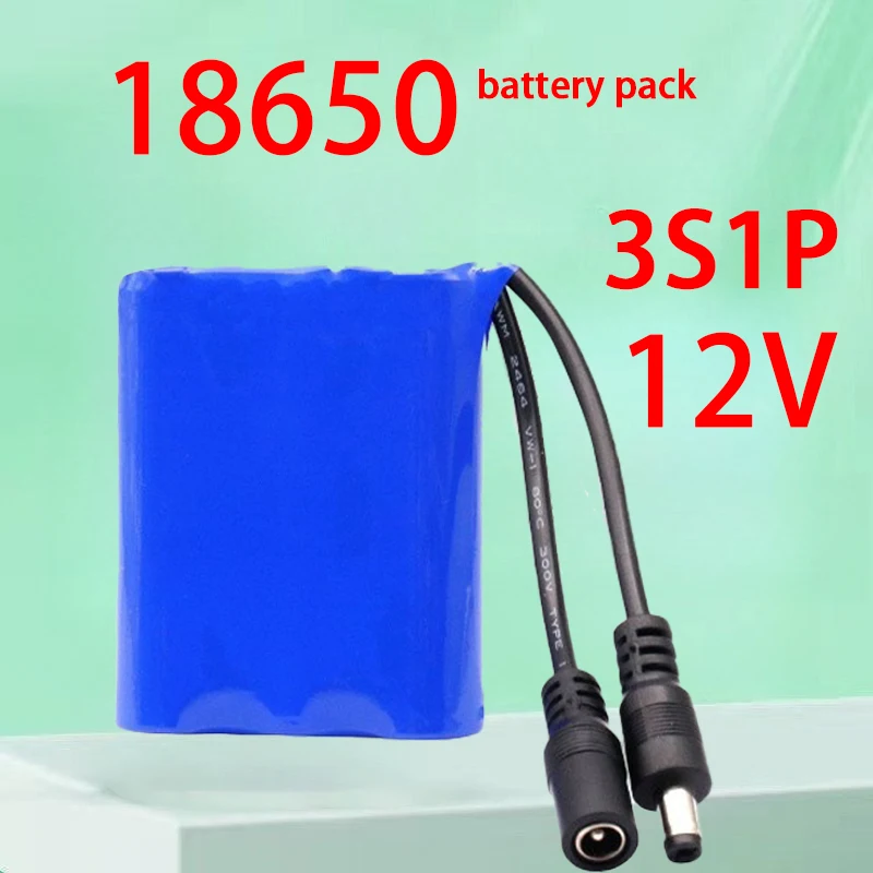 18650 3S1P بطارية ليثيوم أيون حزم 12 فولت لكاميرا CCTV احتياطية إمدادات الطاقة مكنسة مصباح ليد بطارية قابلة للشحن #1