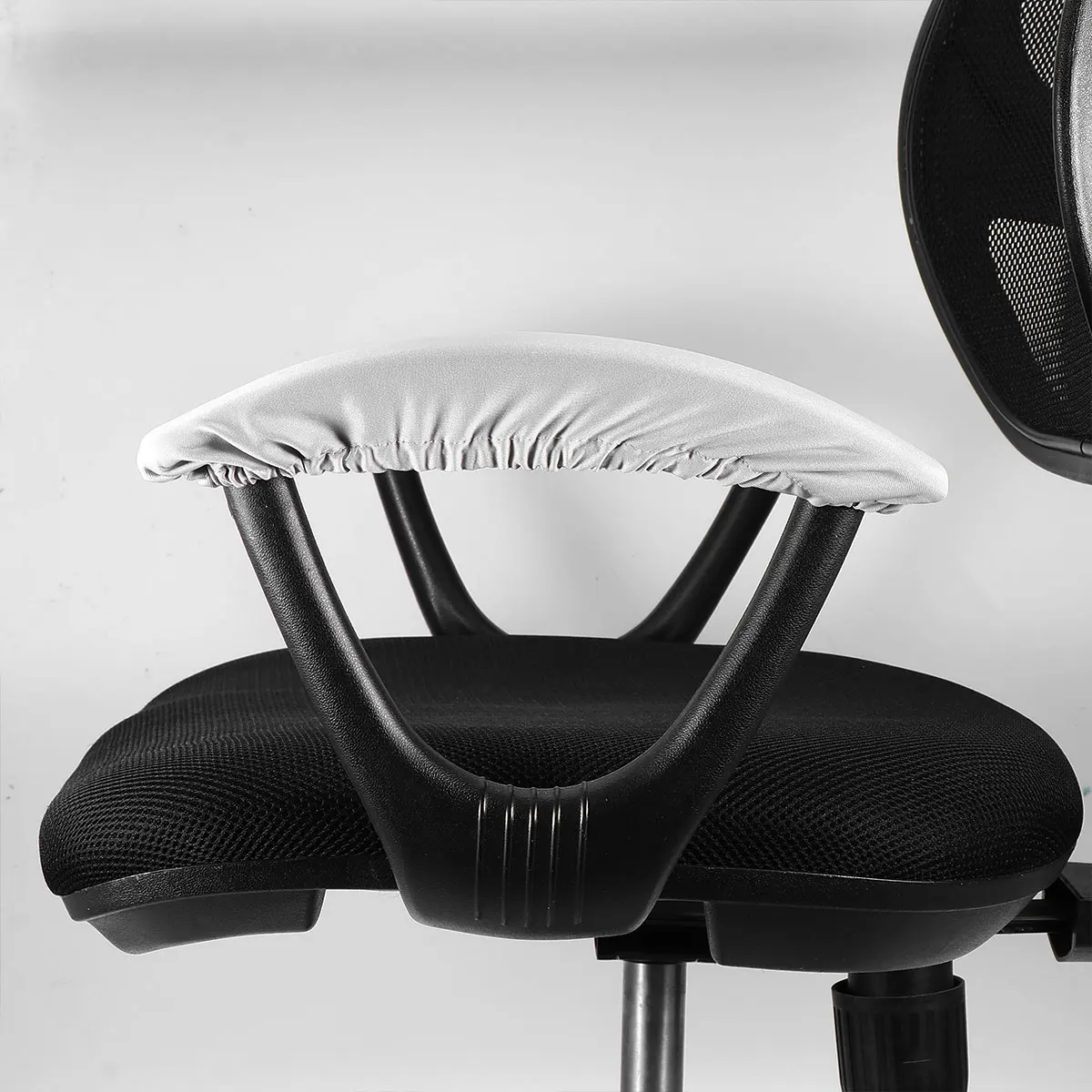 

2pcs Chair Handle Covers Elastic Protective Covers For 30-50Cm Handles Dustproof Soft Fabric Cover For Chairs Sofas Grey