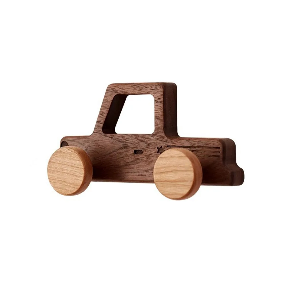 

Practical Wall Mounted Wood Car Shaped Hooks Vintage Cute Double Hooks Key Holder Decorative Coat Bag Hook Entrance