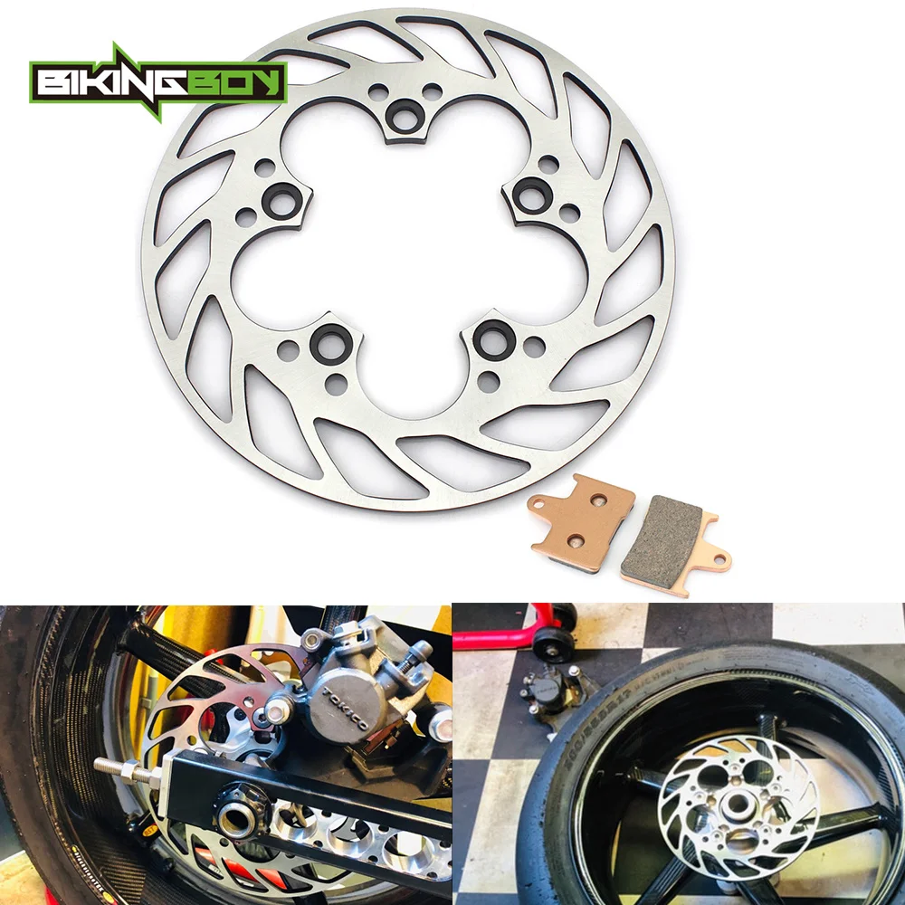 BIKINGBOY Rear Brake Disc Rotor Disk + Pads For Suzuki GSXR 600 750 2004 2005 GSX-R 1000 01 02 03 04 05 06 K1 K2 K3 K4 K5 K6 Set