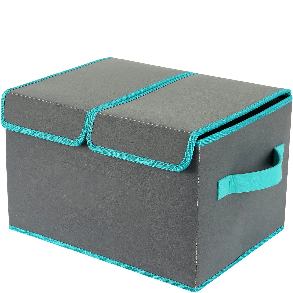 Collapsible Dog Toy Basket Pet Storage Box Dog Toy Bin Blend Dog Container Organizer with Lid for Dog Stuffs Accessories