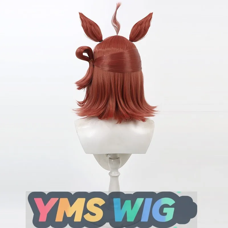 【YMS PRUIK】Jockey Girl Pretty Derby Rijn Force Cosplay Pruik Hoofdhuid Stijl Met Oren