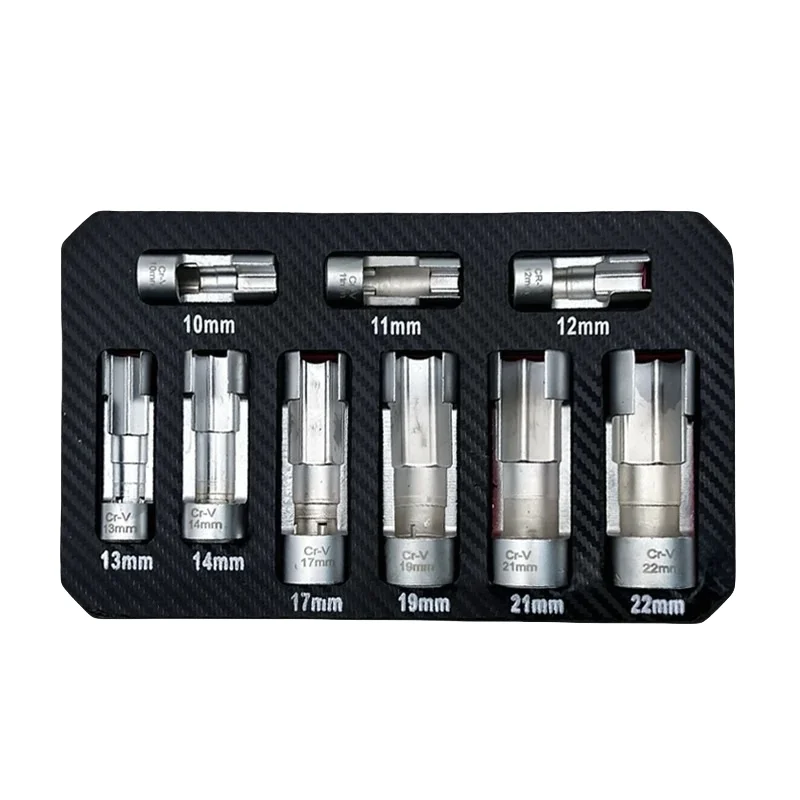 

9 шт., датчик кислорода, открытая масляная трубка, разборная втулка, шлицевой ключ, набор торцевых головок для впрыска топлива, шестиугольный инструмент для ремонта