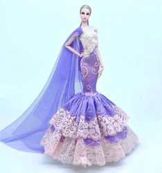 Doll Sequined Luxury Dresses Formal Wear Tutu Dress For 29CM Princess 1/6 Doll Bridal Tulle Candy Color Wedding Dresses Clothing