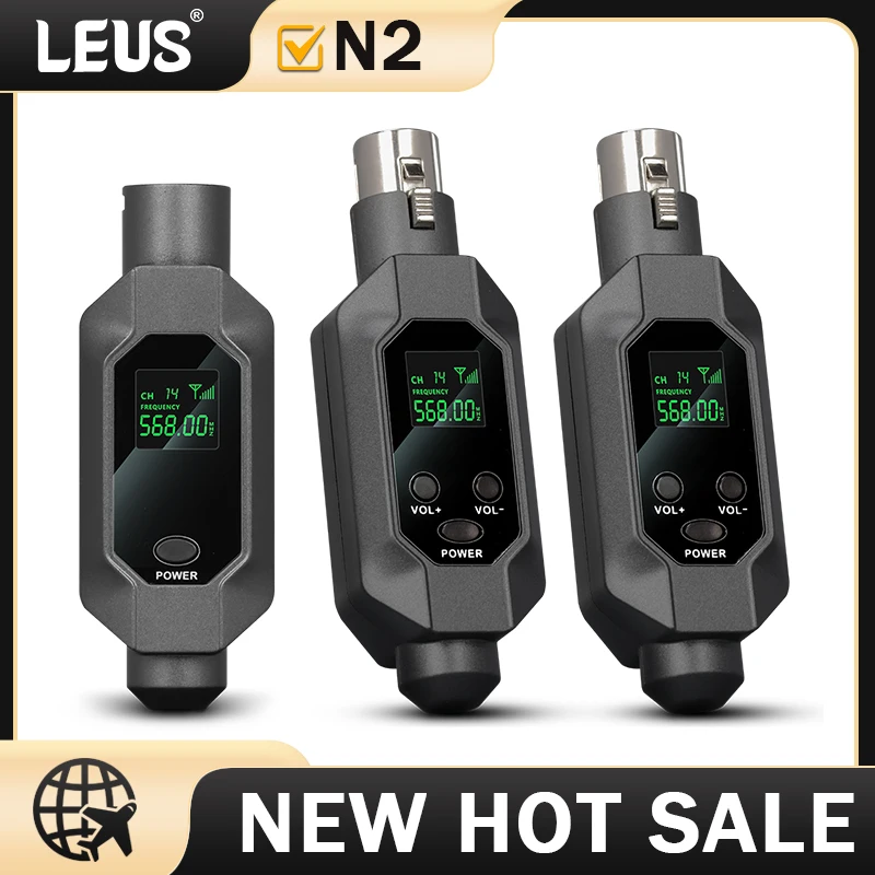 LEUS N2 Konwerter mikrofonu bezprzewodowego UHF Nadajnik i odbiornik XLR System mikrofonowy bezprzewodowy do mikrofonu dynamicznego