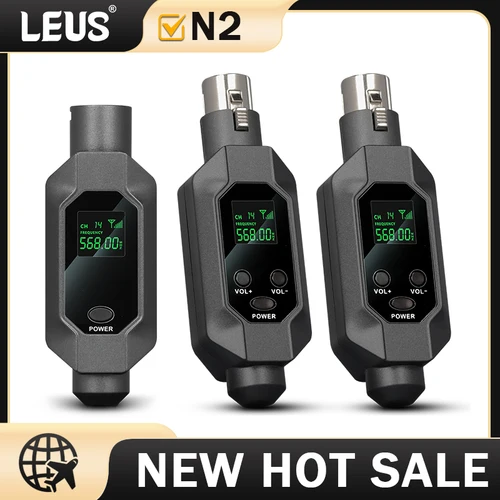 LEUS N2 UHF convertidor de micrófono inalámbrico XLR transmisor y receptor micrófono sistema inalámbrico para micrófono dinámico