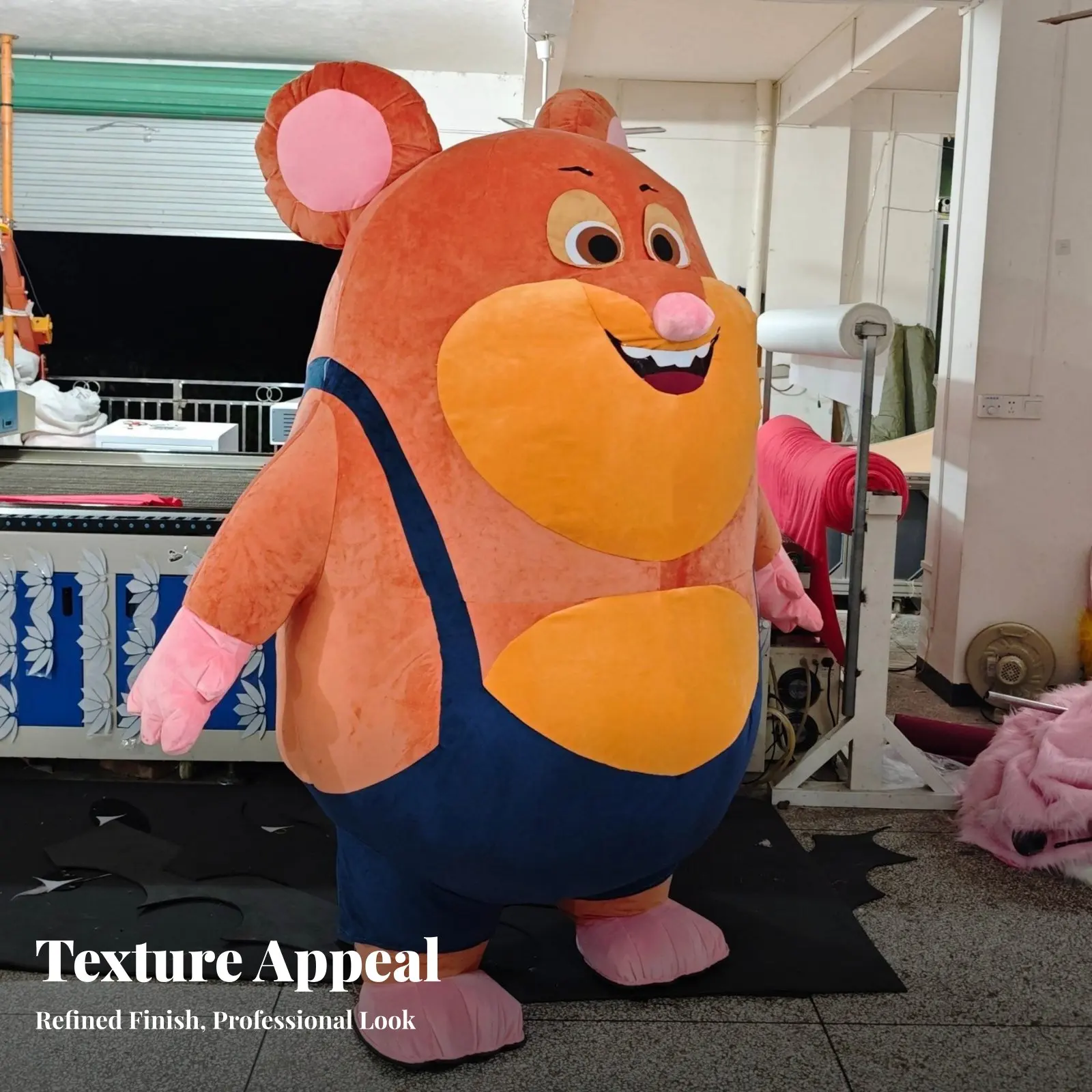 

Надувной костюм хомяка для прогулок, мультяшный дизайн, полное покрытие тела, для праздничных парадов