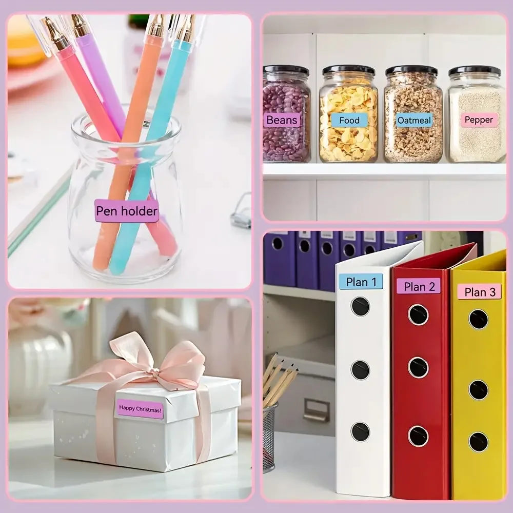 ملصقات حرارية ملونة مقاس 12 مم × 40 مم - مقاومة للماء/مقاومة للزيت/الأوساخ، تناسب D30/D32/D35/P11/P12/P15 والمزيد، للاستخدام المكتبي المتين