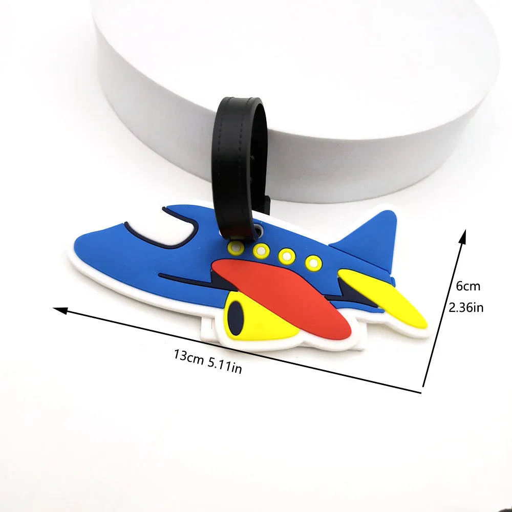 1PCS Creative Small Aircraft Luggage Tag Airport Tag Check in Loss Prevention Hanging Tag Essential for Business Travel