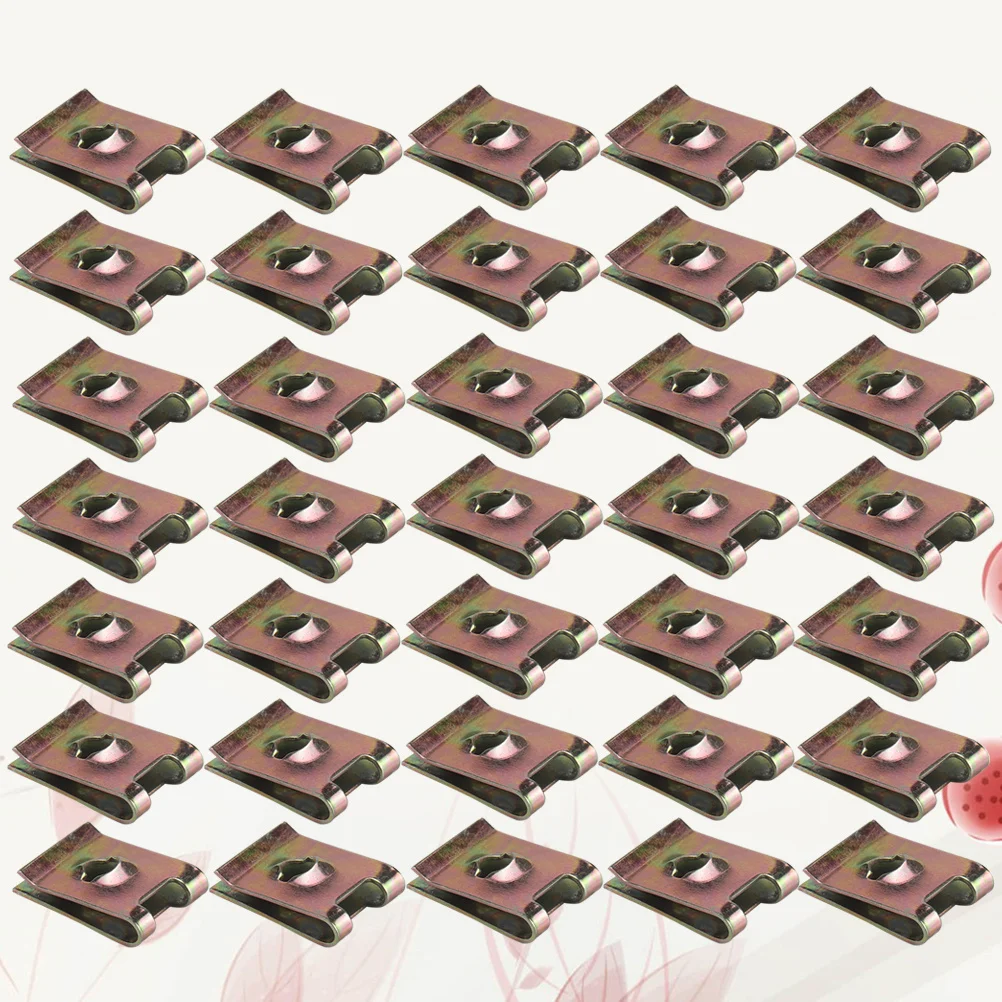 

50Pcs U Nut Fastener High Strength Manganese Steel Spire U Clip for Motorcycle Car Body Panel Fixing Wire Harness