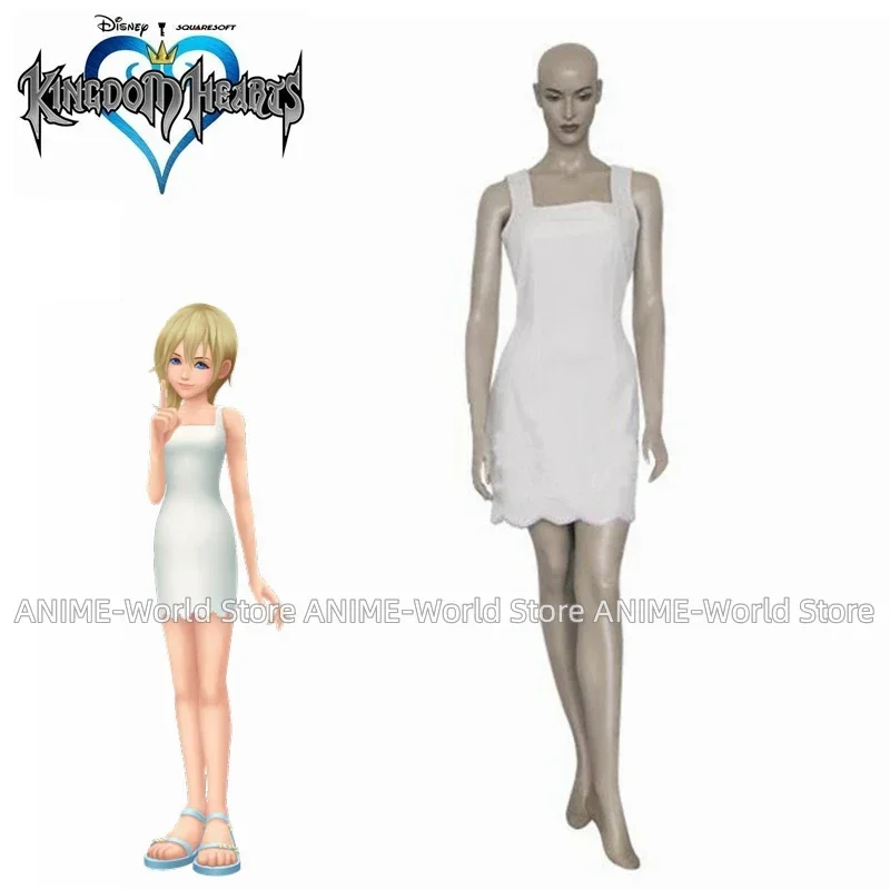 

Game Kingdom Hearts 2 Namine White Dress Uniform Cosplay Costume Custom