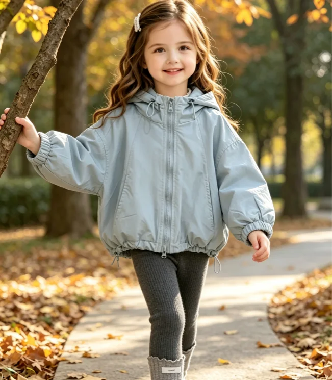 Girls' Suit 2026 Autumn and Winter New Children's Wear Korean Style Girl Baby Fashion Hoodie Casual Coat Leggings Two-piece Set