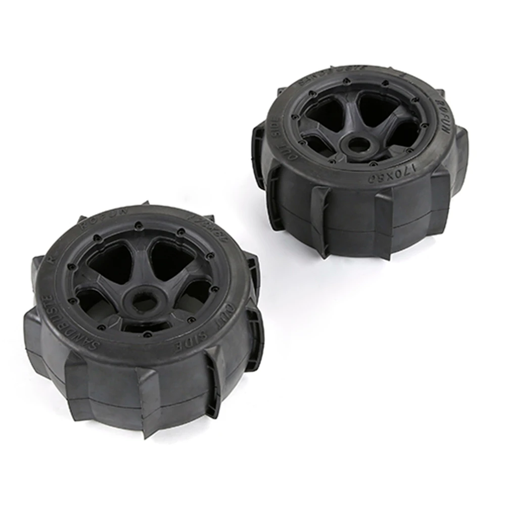 New 2Pcs Upgrade Rear Sand Paddles Desert Wheels Tires for 1/5 ROVAN KM BAJA 5B Rc Car Parts,Black