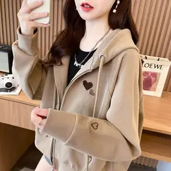 Women's New Outerwear Oversized Loose Design Hooded Sweatshirt Long Sleeved Top Ins