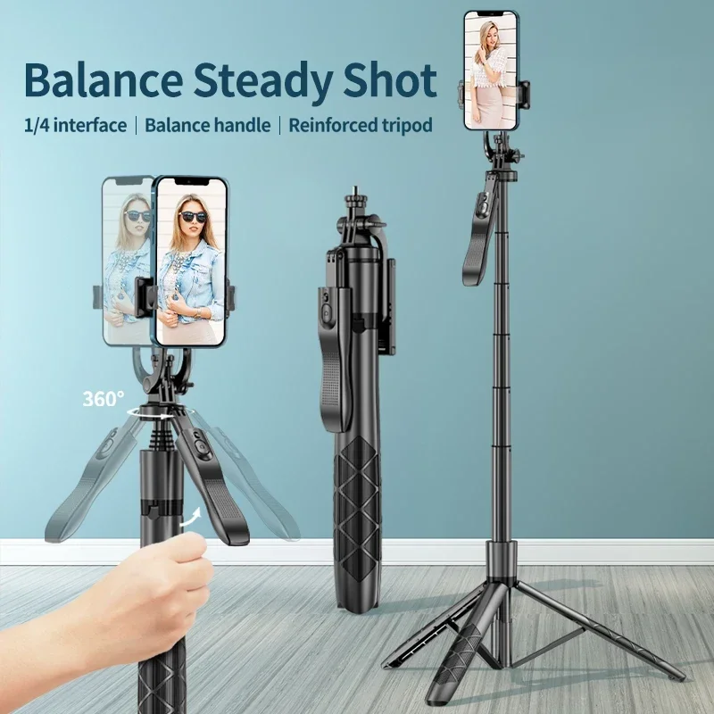 L16 Wireless Selfie Stick Tripod Stand Foldable Monopod for Gopro Action Cameras Smartphones Balance Steady Shooting Live New