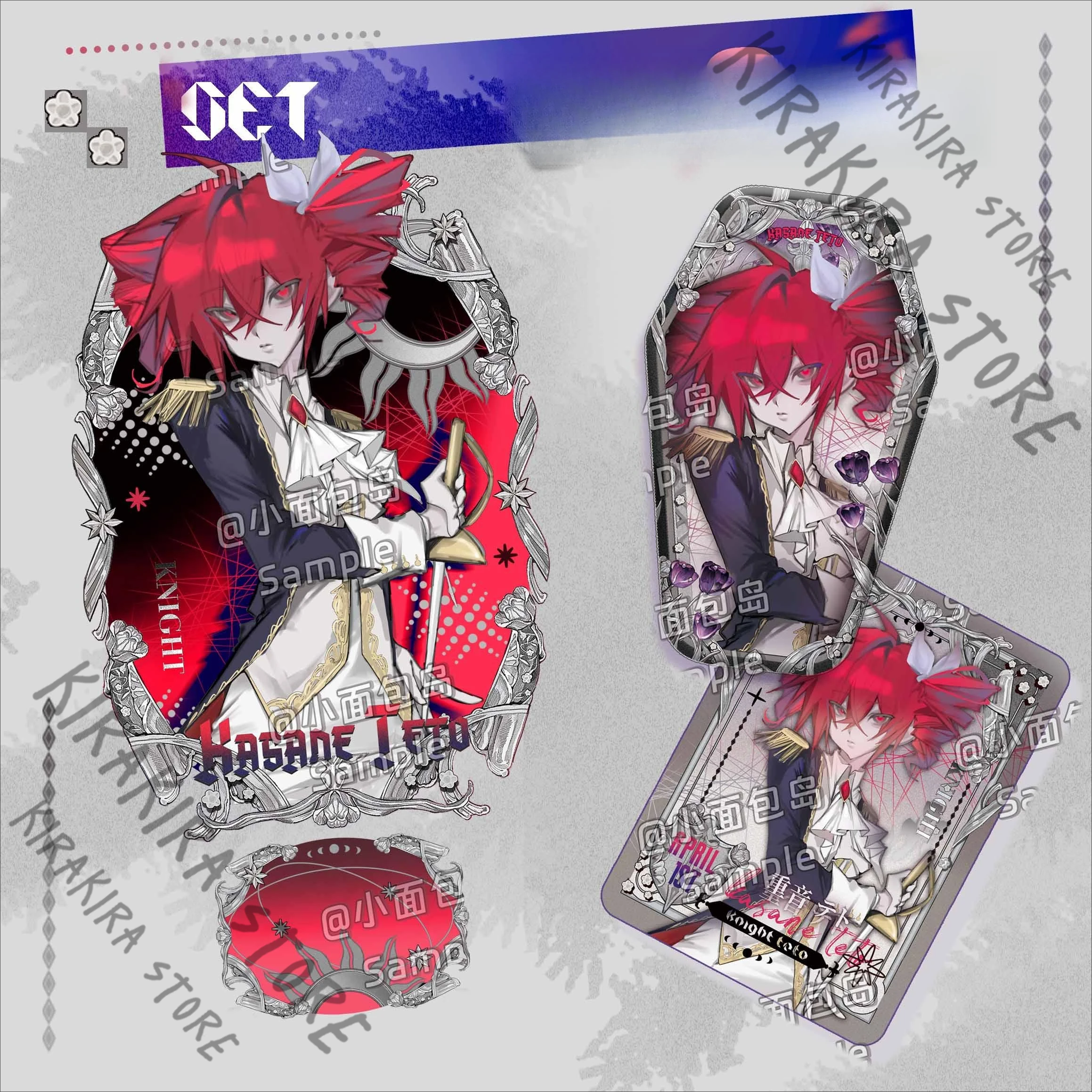 

Kasane Teto Acrylic Standing Figure Model Plate Tinplate Badges Emblem Anime Postcard Bookmark Pendant Mascot Cosplay Accessory