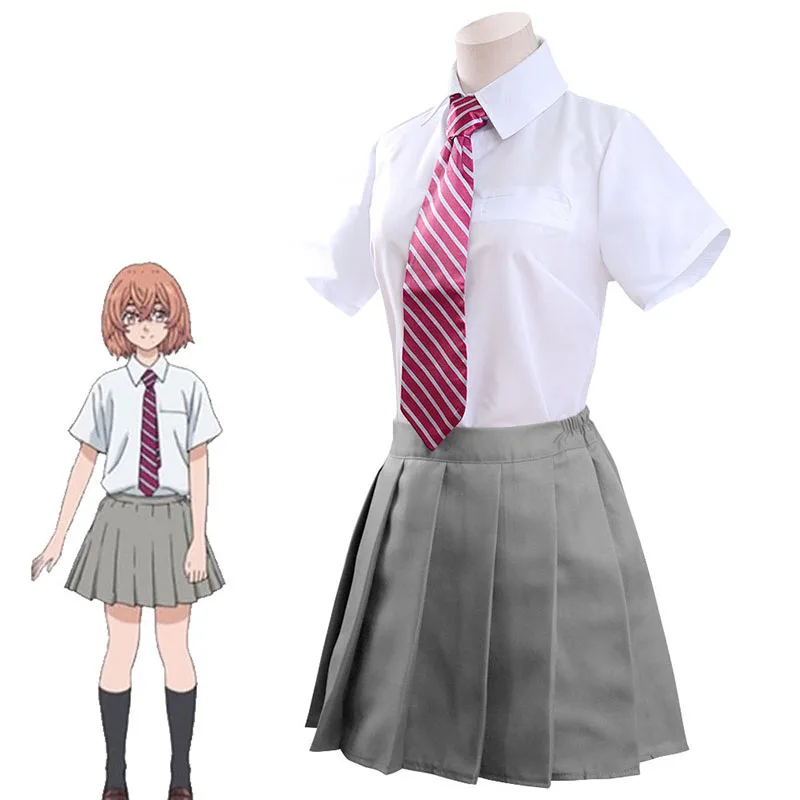 Tachibana Hinata Cosplay Costume Wig Shoes Women JK School Uniform Outfits Suit Halloween Anime Clothes