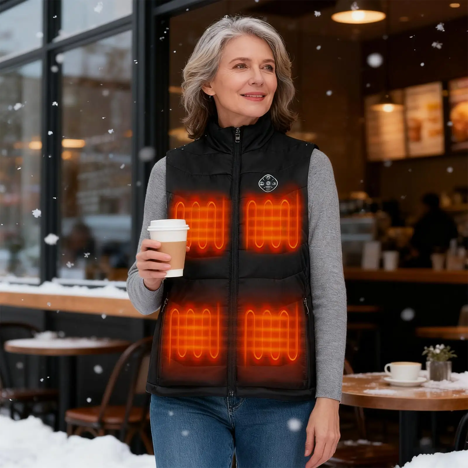 Heated Vest For Women Smart Temperature Control Breathable Jacket Wearable Heater Vest Cold Weather Skiing Winter Hunting Golf