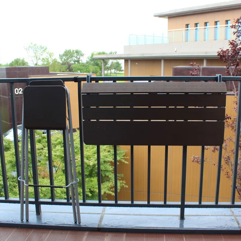 Balcony railing hanging table hanging, small apartment, computer table household small bar, creative lift folding desk