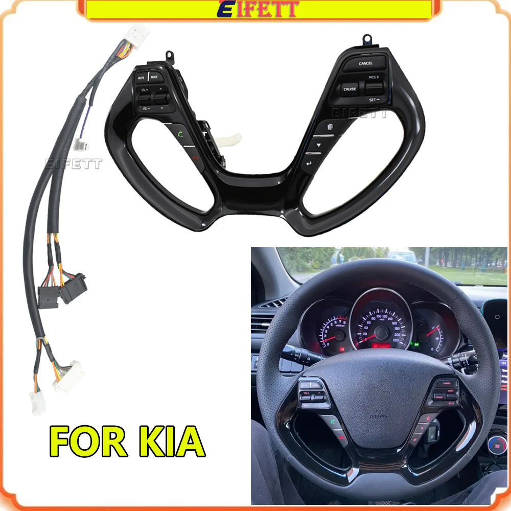 

Премьер-качество для KIA K3 2013-2018 для Rio3 2014 2015 2016, многофункциональные кнопки на руле, круизные кнопки с подсветкой