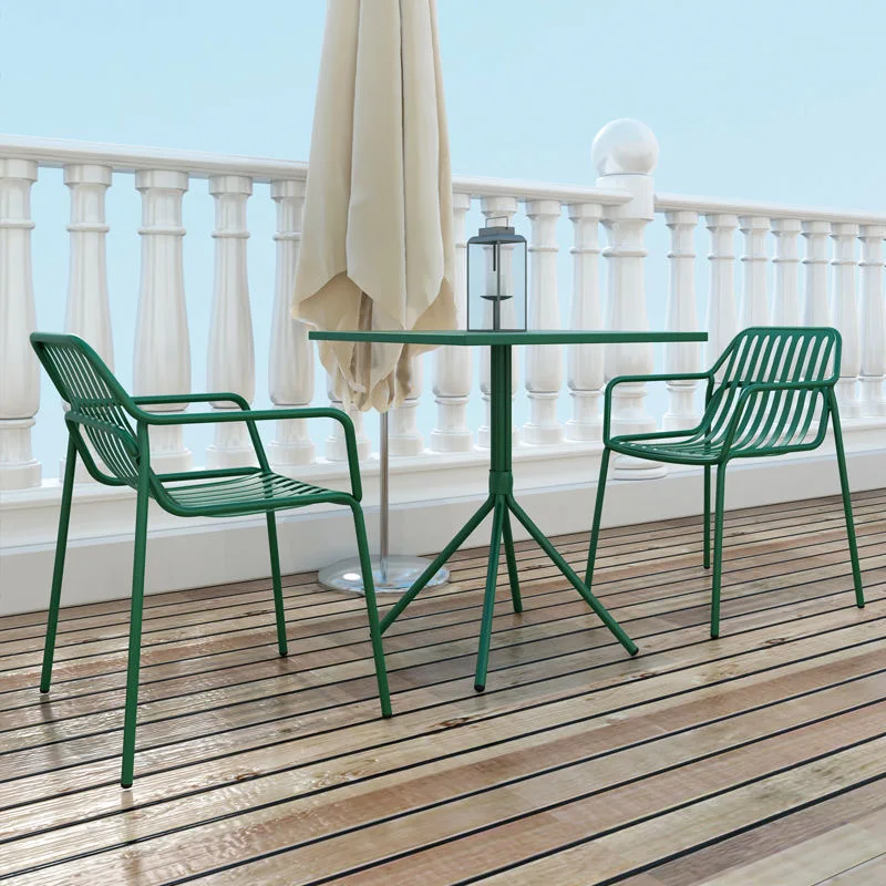 

Outdoor wrought iron dining table and chairs Open-air garden Leisure combination Coffee shop Outdoor chair Seat