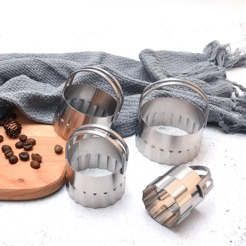 

1Set Stainless Steel Round Mousse Ring Cake Cutter Non-Stick Biscuit Cookie Mold DIY Baking Pastry Tool Round Cake Cutter