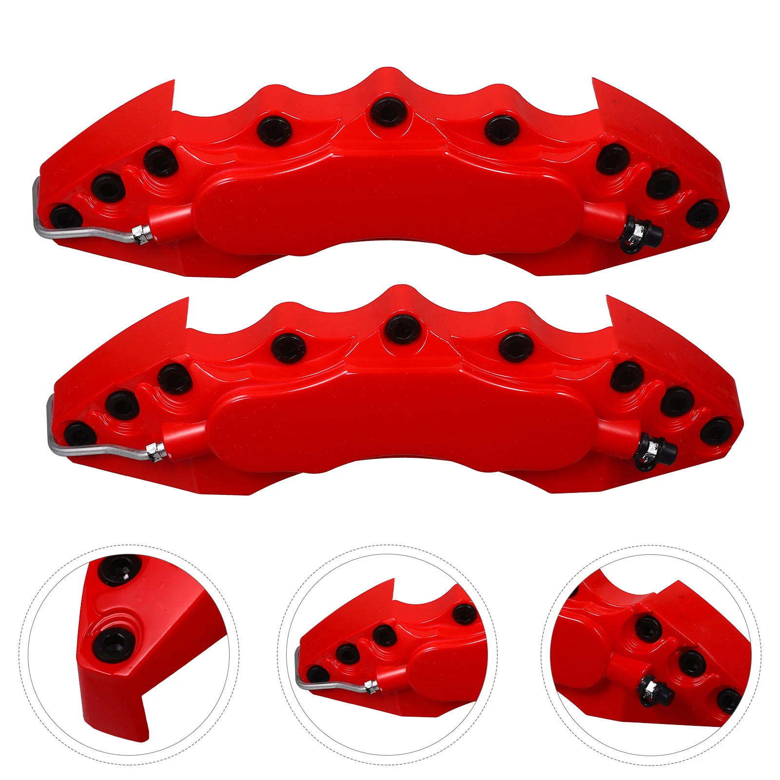 

2pcs Brake Caliper Cover Abs Durable Stylish Car Wheel Hub Disc Brake Guard Sleeve High Temperature Resistant Easy Installation