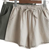 Women’s Cotton and Linen Shorts Spring and Summer New Pants, Women's Wide-Leg Sports Shorts, Home Sleep Shorts, Casual Shorts - Image 3