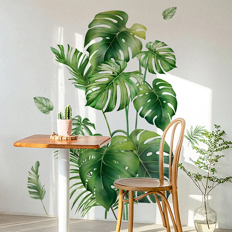 Büyük Monstera Yaprakları Yeşi - Home Decor Wallpaper incelemesi ve fiyatı