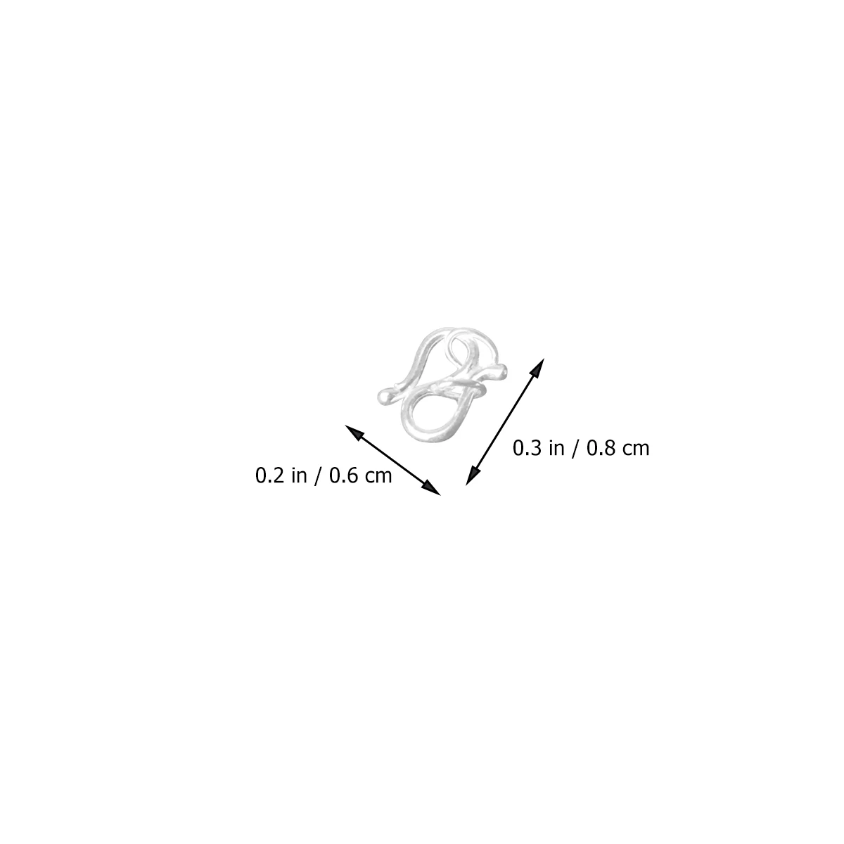 

3 pcs S Hook Clasps Sterling Silver Lightweight Elegant Jewelry Making Connector for Bracelet Necklace S Buckle