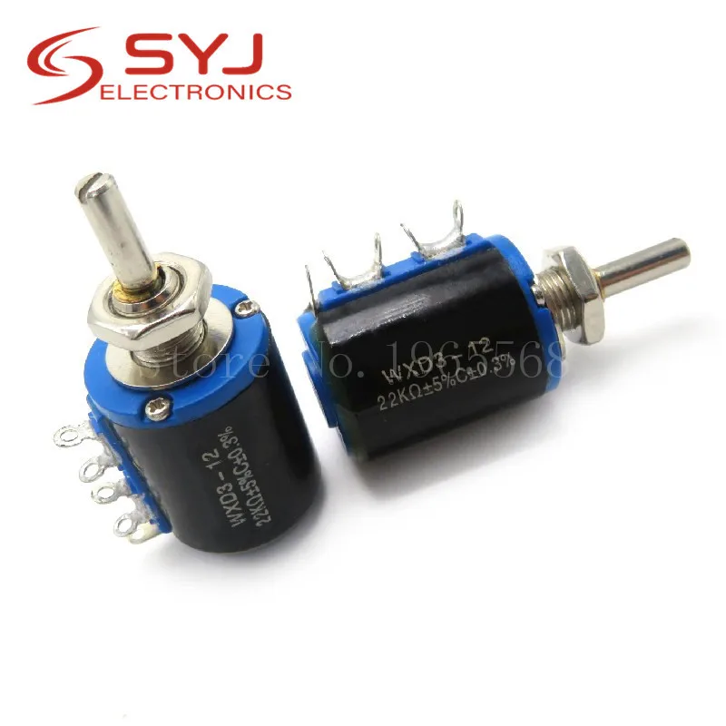 Potenciómetro bobinado piezas, 1 WXD3-12-1W, 100, 220, 470, 1K, 2K2, 3K3, 4K7, 10K, 22K, 33K, 47K Ohm, 100R, 220R, 470R, 2,2 K, 3,3 K, 4,7 K, WXD3-12, 1W