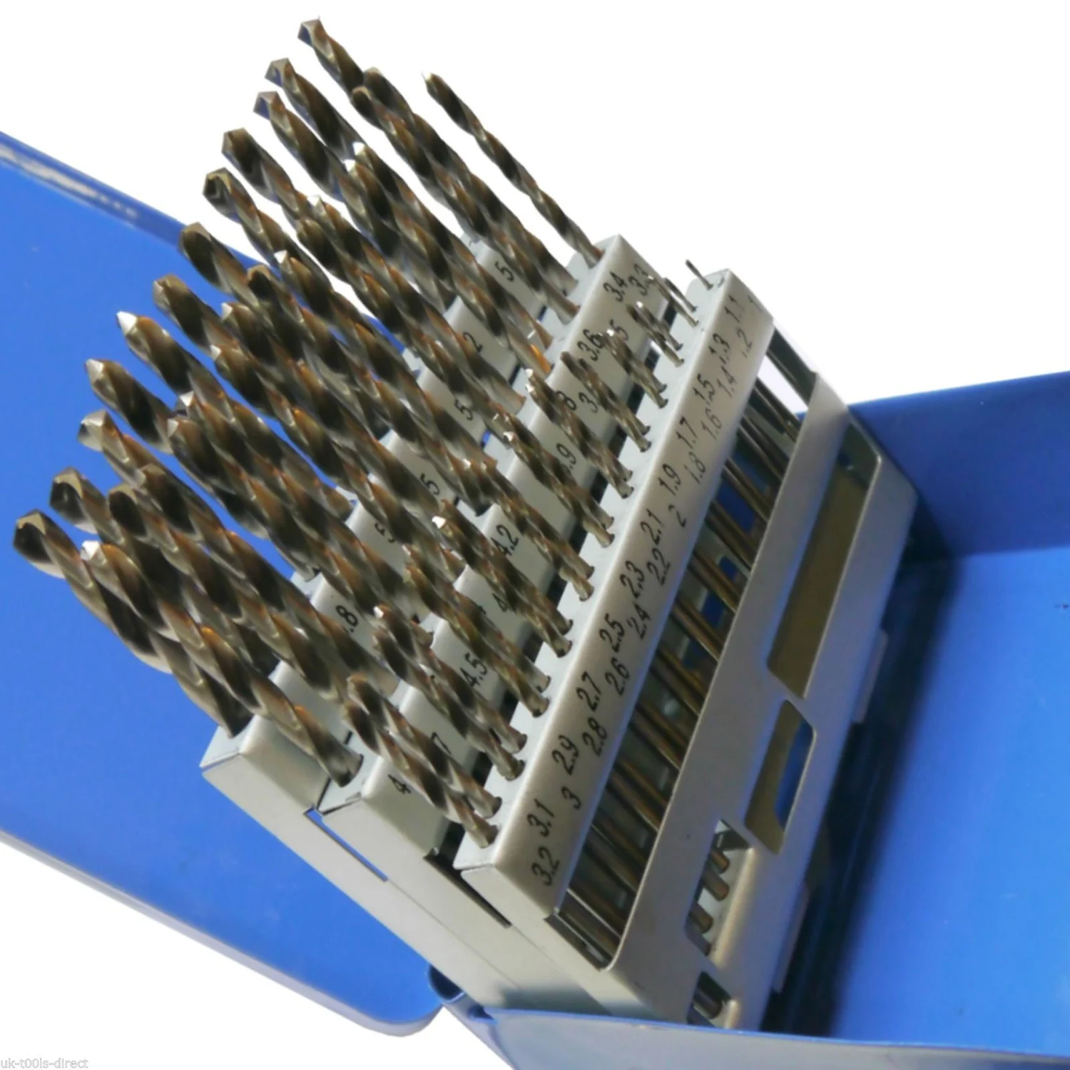 (A02R] 51pc Engineering Drill Bit Set Hss 1 - 6mm in 0.1mm Increments