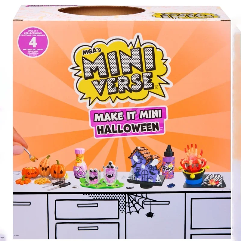 Miniverse هالوين صندوق أعمى 1 قطعة مجموعة شخصيات صغيرة لتقوم بها بنفسك لعبة الغذاء طعام صغير الحلوى اللعب الأسهم المحلية سطح المكتب الديكور هدية