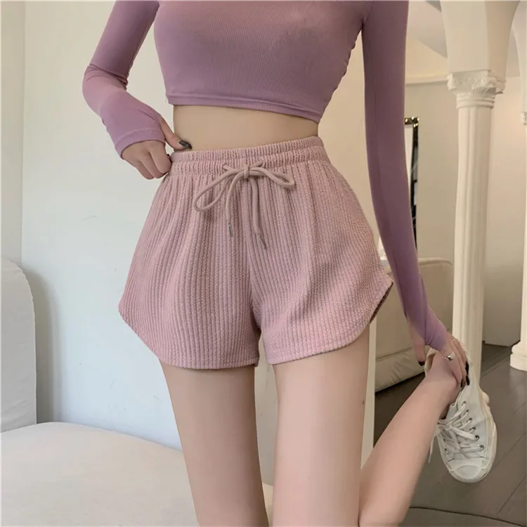 Shorts Women's High Waist A-Line Sports Hot Pants Fitness Running Shorts Women's Summer Thin Loose Casual Sweatpants Pantalones