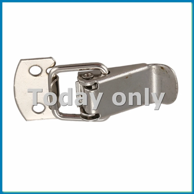 Silver Tone Metal Toggle Draw Latch Straight Loop Catch 1.6