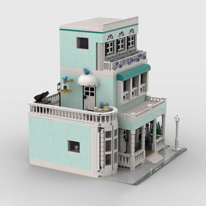 2859 pçs moc oleander lane vitoriano casa modelo blocos de construção presente natal arquitetura montar diy ideia educação brinquedo crianças