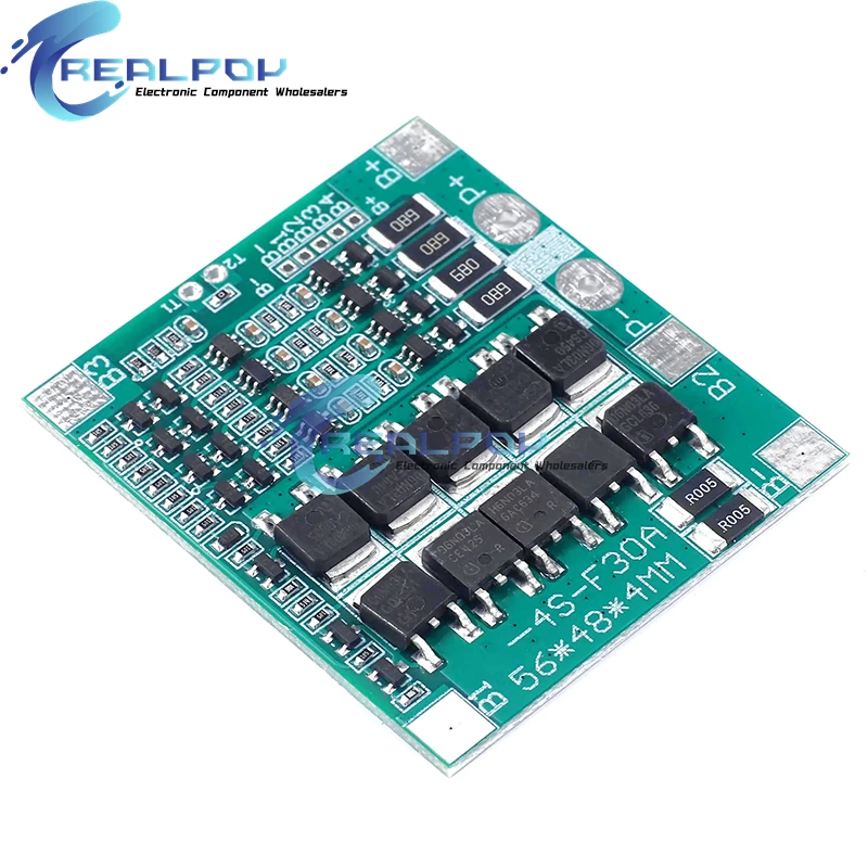 BMS 4S 30A 14.4V Balancer PCB 18650 Lipo Li-ion Lithium Battery Protection Board LiFePO4 4S BMS Balancing Charging Circuit PCM