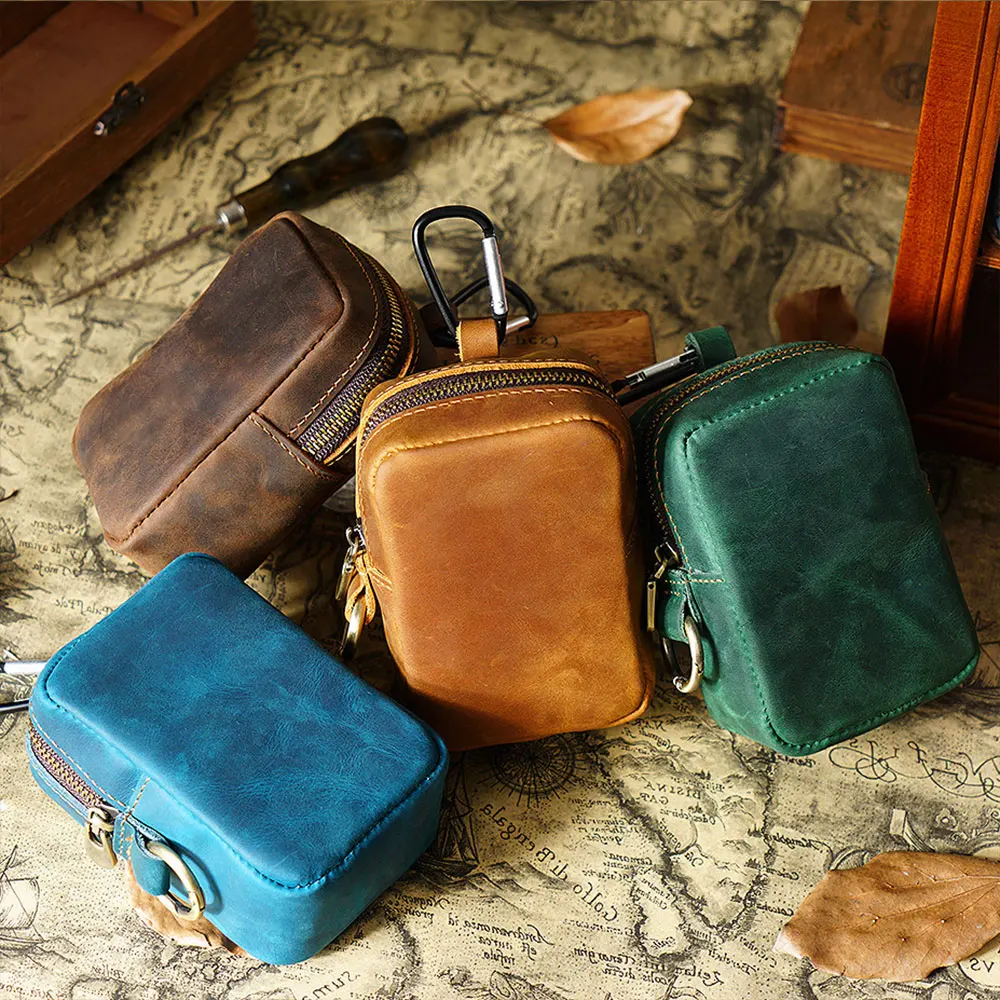 Leather Storage Bag, Coin Purse, Cardholder, Belt bag, Waist Bag, Running Sports Mini Pouch, Casual Outdoor Bag